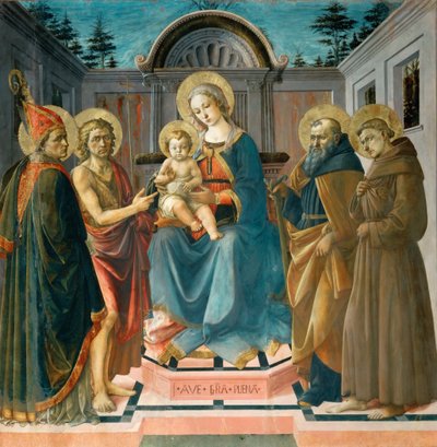 The Virgin and Child Between Saint Zenobius by Francesco Pesellino